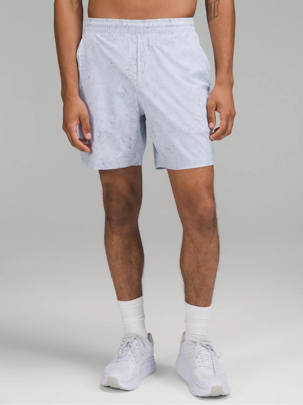 NWT Lululemon Men’s Pace Breaker 7" Linerless Short in Gravel Dust Pastel Blue